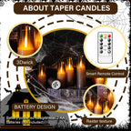 kakoya Flameless LED Candles Upgraded Realistic Flickering Flame,7Pcs Battery Operated Candles with Remote Timers,LED Pillar Candles for Home Decor,Christmas,and Parties（Grey）