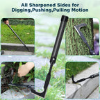 Lilyvane Crack Weeder for Crevice Weeds Weeding: 59” Long Handle, Heavy Duty Carbon Steel Weed Puller for Sidewalk Paver Deck Boards Weed Removal