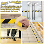 Hazard Safety Warning Stripe Tape 6 Pack, 2 Inch x 36 Yards Black & Yellow Caution Tape Roll Bulk Waterproof Barricade Hazard Tape Self-Adhesive Tape for Floor, Walls, Pipes, Equipment Marking