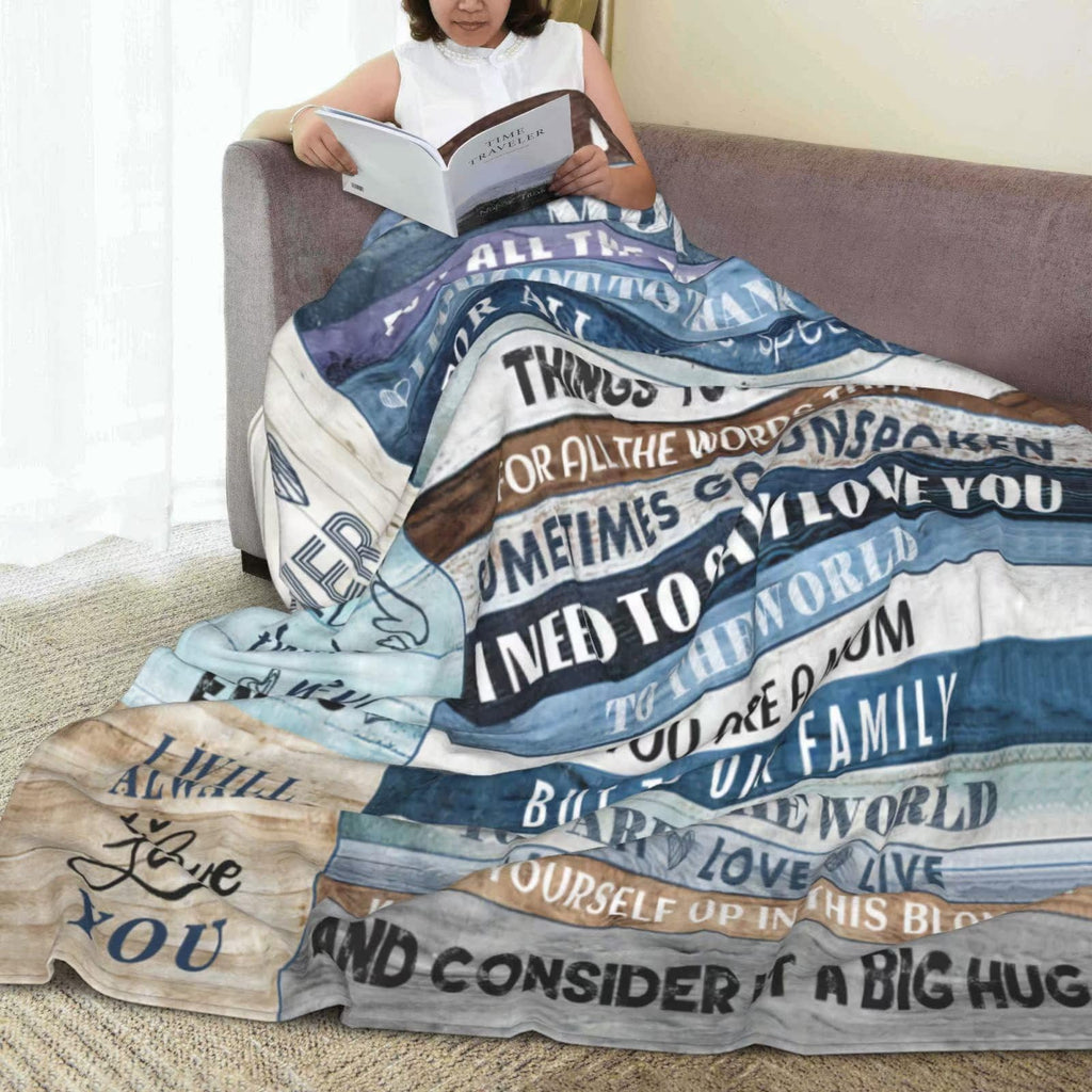Gifts for Mom, Anniversary Birthday Gifts for Mom, Blanket to Mom from Daughter Son, Presents for Mother's Day,Christmas, Valentines, Soft Flannel Throw Blanket Bed Blanket (50x60)