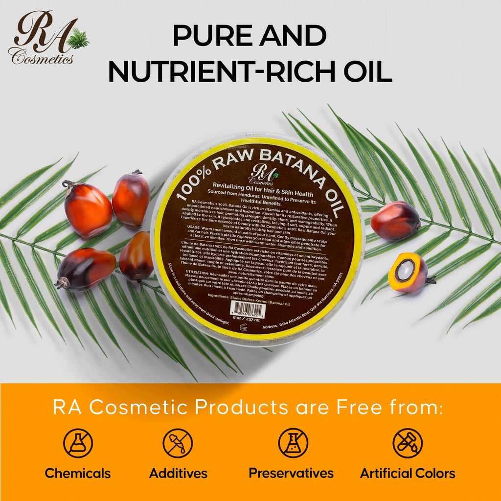 RA COSMETICS Hair Oil, Batana Natural Unrefined for Healthy Hair, 16oz Nourishing Moisturizer to Repair Damaged Hair, Strengthening and Nourishing Hair Conditioners