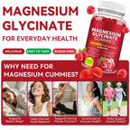 120 Count Magnesium Glycinate Gummies 600mg for Adults, Supports Relaxation, Magnesium Glycinate Chewable, Non-GMO, Sugar Free