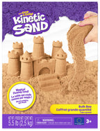 Kinetic Sand, 5.5lbs (2.5kg) Natural Brown Play Sand, Bulk Box for Arts and Crafts, Sandbox (Packaging May Vary), Moldable Sensory Toys, Ages 3 and up