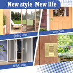 HOMOTEK 1 Pack Privacy Sliding Door Lock with Pull - Replace Old Or Damaged Pocket Door Locks Hardware Quickly and Easily, 2-3/4”x2-1/2”, for 1-3/8” Thickness Door,Brushed Brass