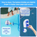 Pool Vacuum Head Brush for Inground & Above Ground Pools, Heavy Duty Round Scrubber Pool Brush with 1/4" or 1/2" Swivel Hose Connection, No Pole