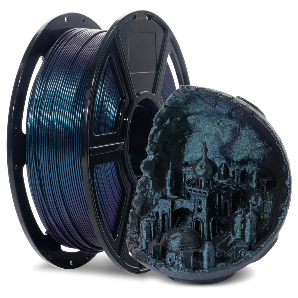 FLASHFORGE Rapid PLA Filament 1.75mm +/- 0.02mm Burnt Titanium, Max 500mm/s High Speed Printing, 3D Printer Filament 1kg(2.2lbs), Changing Colors with Light, Perfectly Hide The Layer Line