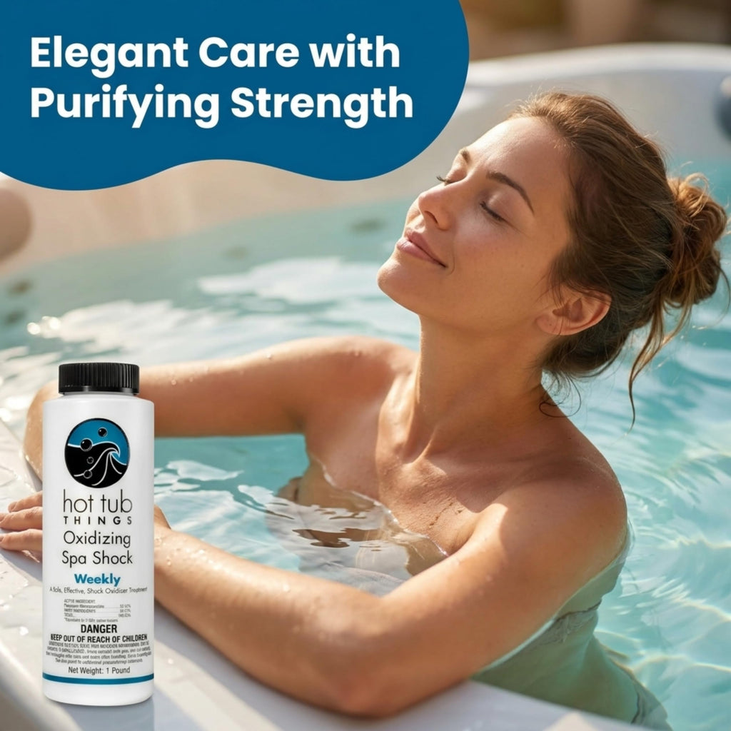 Hot Tub Things Oxidizing Spa Shock, Clears Cloudy Water, Eliminates Odors, Improves Freshness, Prevents Organic Residue Buildup, Water Treatment for Swimming Pools, Home Spas, & Hot Tubs, 1 lb