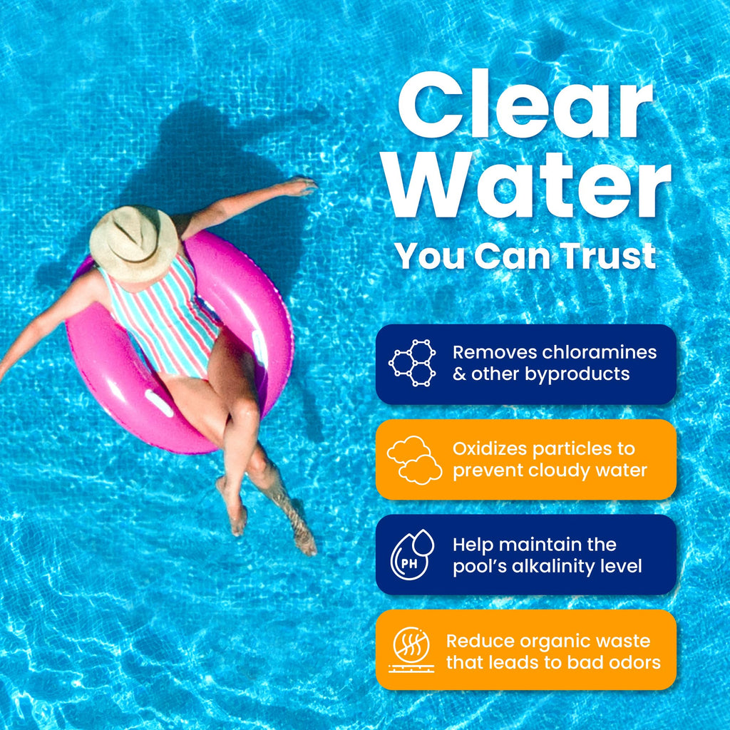 POOL SHARK 68% Calcium Hypochlorite Pool Shock - 12 Pack Chlorine Granules - 1 lb Bags - Swimming Pool Shock for Inground and Above Ground Pool Treatment
