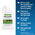 Liquid Fence Deer And Rabbit Repellent Concentrate 32 Ounces, Apply Year-Round