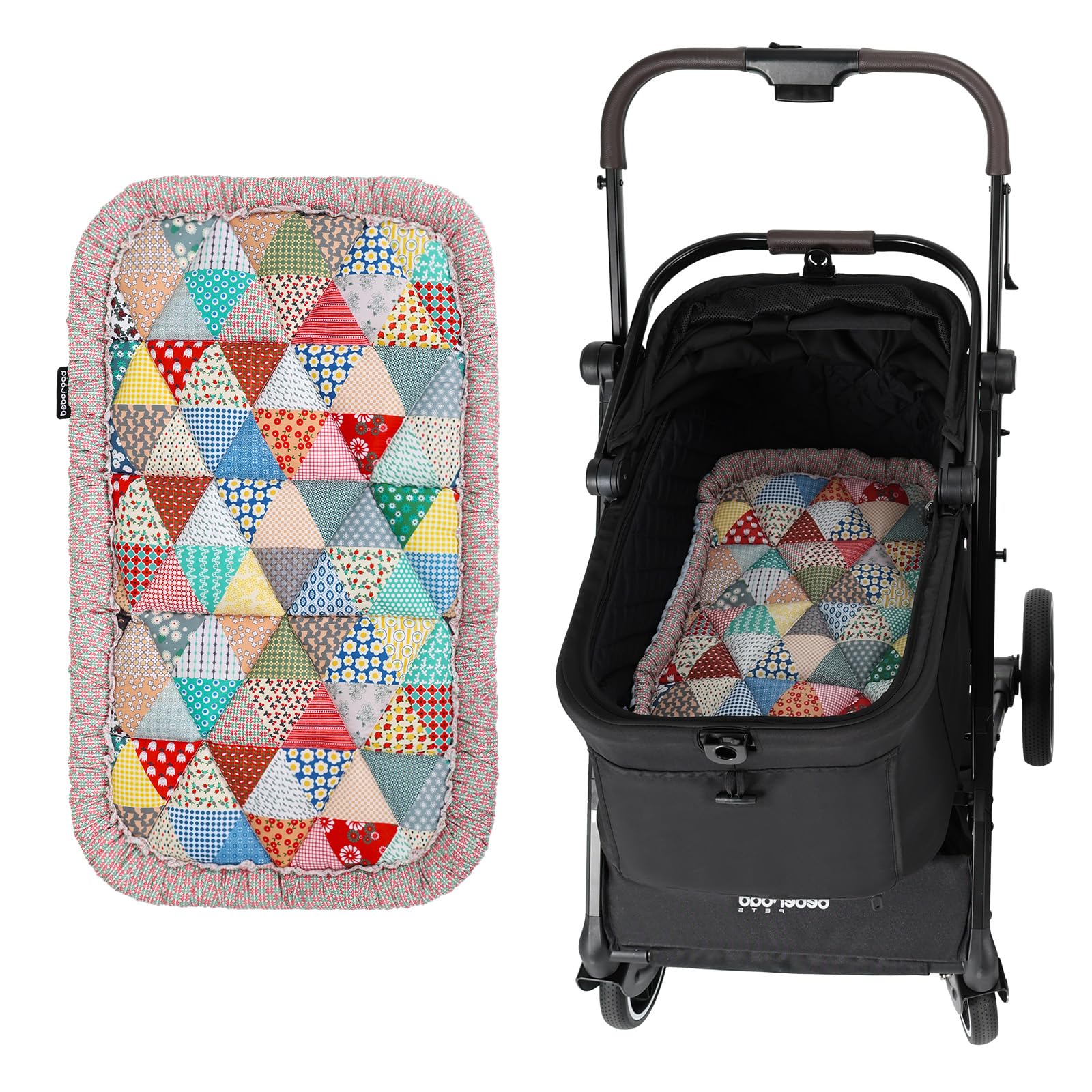 Beberoad Reversible Pet Stroller Pad - Dual-Sided Cooling & Warmth Cushion, Washable Mat for Cats and Dogs, All-Season Use