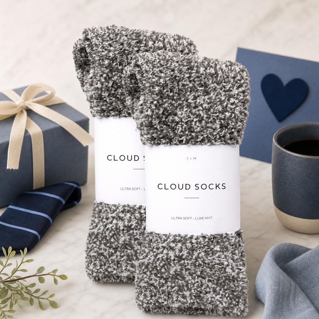 Unboxme Gifts Premium Mens Fuzzy Cloud Socks - Cozy Slippers Socks for Men