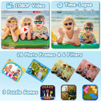 Agoigo Kids Waterproof Underwater Camera Toy for Boys Girls Ages 3-12, Blue