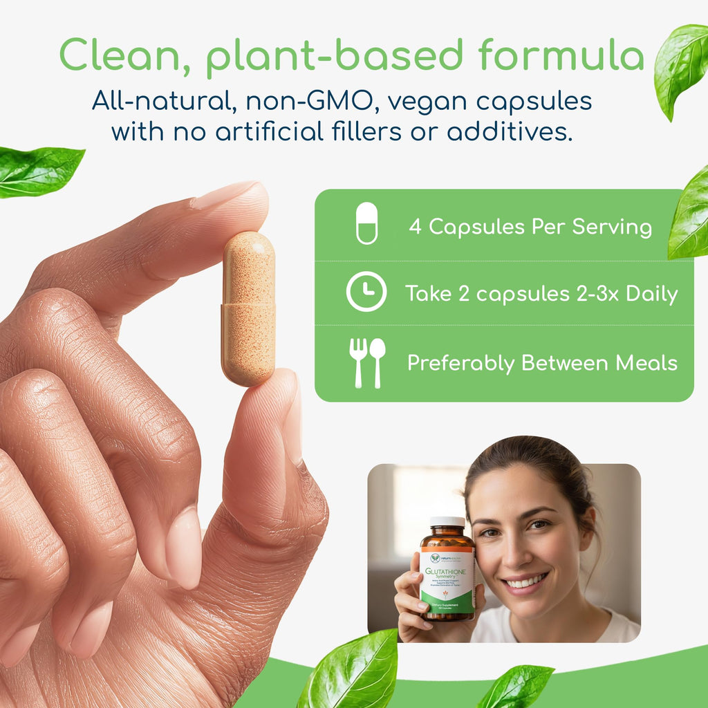 Return Healthy Glutathione Symmetry | S-Acetyl Glutathione Supplement | Antioxidants & Detoxification Supplement | Natural Cellular Support | All-Natural, Vegan, Non-GMO, 120 caps