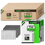 meite 16 Gauge Finish Nails 2 Inch Galvanized Straight T-Nails 25,000PCS
