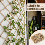 Jute Trellis Netting for Climbing Plants, Heavy Duty Jute Plant Support Net Natural Jute Hemp Rope Net with 5.9 inch Mesh for Climbing Vine Vegetables Cucumber, Tomatoes, Peas (6.5 * 16.5 FT)