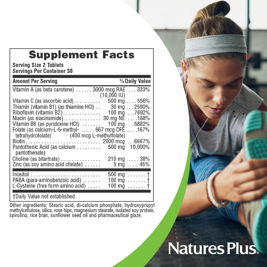 NaturesPlus Ultra Hair - 60 Sustained Release Tablets - Supports Healthy Hair Growth - for Men & Women - Gluten Free - 30 Total Servings