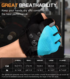 Sunnex Gym Gloves - Fingerless, Breathable Workout Gloves for Weightlifting, Sports & Training