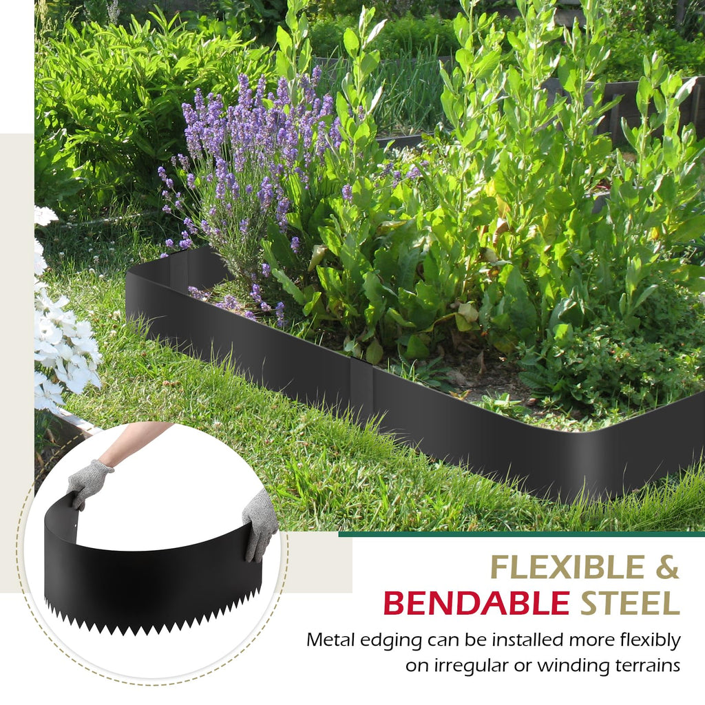 Dyna-Living 40 x 6 Inch Metal Edging for Landscaping 6 Pack Garden Edging