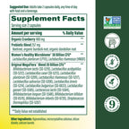 MegaFood MegaFlora Probiotics and Prebiotics for Women with 14 Strains & 50 Billion CFUs, Cranberry, Digestive Health, Vegetarian, Prebiotics and Probiotics for Women - 60 Capsules (30 Servings)
