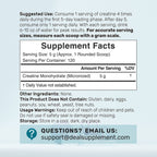 Instant Creatine Monohydrate Powder, 5g Per Serving – 120 Servings | Micronized, Unflavored, Fast Absorbing Formula | Supports Strength, Power & High-Intensity Training | Vegan, Keto, Non-GMO