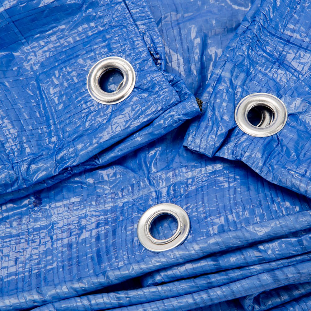 Grizzly Tarps by B-Air 20' x 30' Large Multi-Purpose Waterproof Heavy Duty Poly Tarp with Grommets Every 36", 8x8 Weave, 5 Mil Thick, for Home, Boats, Cars, Camping, Protective Cover, Blue