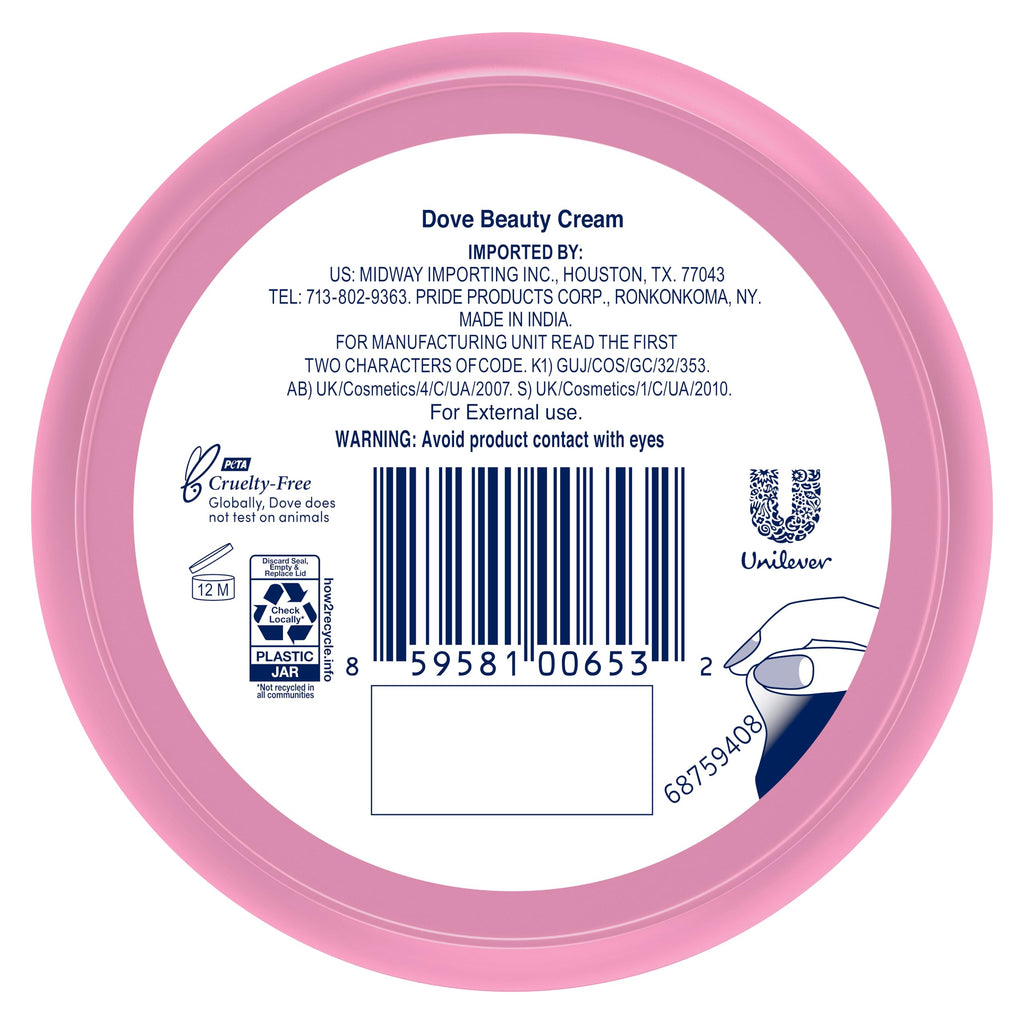Dove Lotion, Beauty Cream - Light, Fast-Absorbing Face and Body Cream for Normal to Dry Skin, 24-Hour Moisture, Travel Size, 2.53 Fl Oz. (Pack of 12)