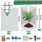 6 Set Wire Plant Protector from Animals - 12"x16" 18Pcs Metal Mesh