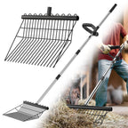 Manure Fork with 2 Metal Durafork Replacement Heads and 1 Steel Handle
