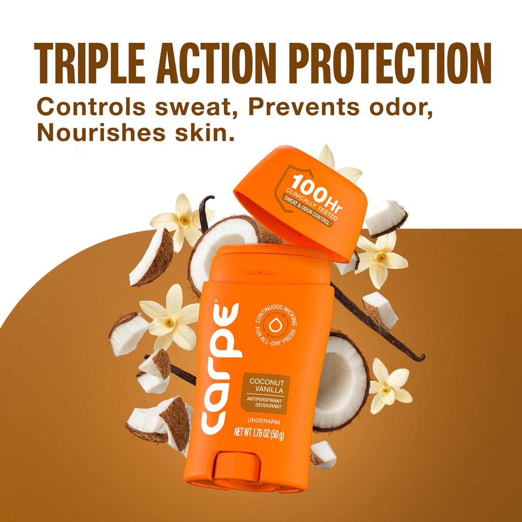 Carpe 100-Hour Antiperspirant Deodorant for Women - Coconut Vanilla