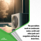 QwikTreat Condensate Pan AC Drain Line Tablets, AC Drain Line Cleaner, Remove HVAC Pipe Clogs and Control Odors for Effective Maintenance, 100 Tabs