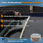 GLASS POLISH PRO Cerium Oxide Glass Polishing Powder – 1.76oz (50g) High-Grade 85% Pure Suspension-Treated Formula, 3.5 Micron for Glass Scratch Removal, Windshield Polishing and Restoration