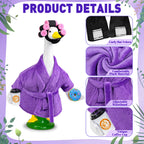 Ueyben Lady Porch Goose Outfits, Porch Goose Robe and Curlers Bathrobe