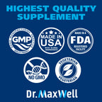 Dr. Maxwell Cortisol Manager Supplement, Supports Relaxation, Mood & Sleep in Times of Occasional Stress, Ashwagandha Rhodiola Adaptogens, Helps Maintain Normal Cortisol Levels, 120 Capsules