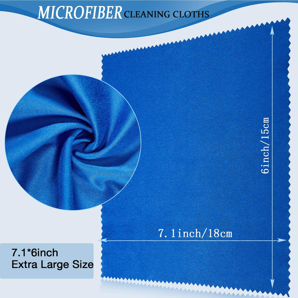 Frienda 100 Pieces Microfiber Cleaning Cloths 7 x 6 Inch Screen Microfiber Optical Cleaning Cloths for Smart Phones Laptops Tablets Lens TV Camera Lens Eyeglasses Glass