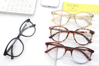 MODFANS Women Reading Glasses 4Pack Large Round Frame Readers Spring Hinges with 4 Pouch