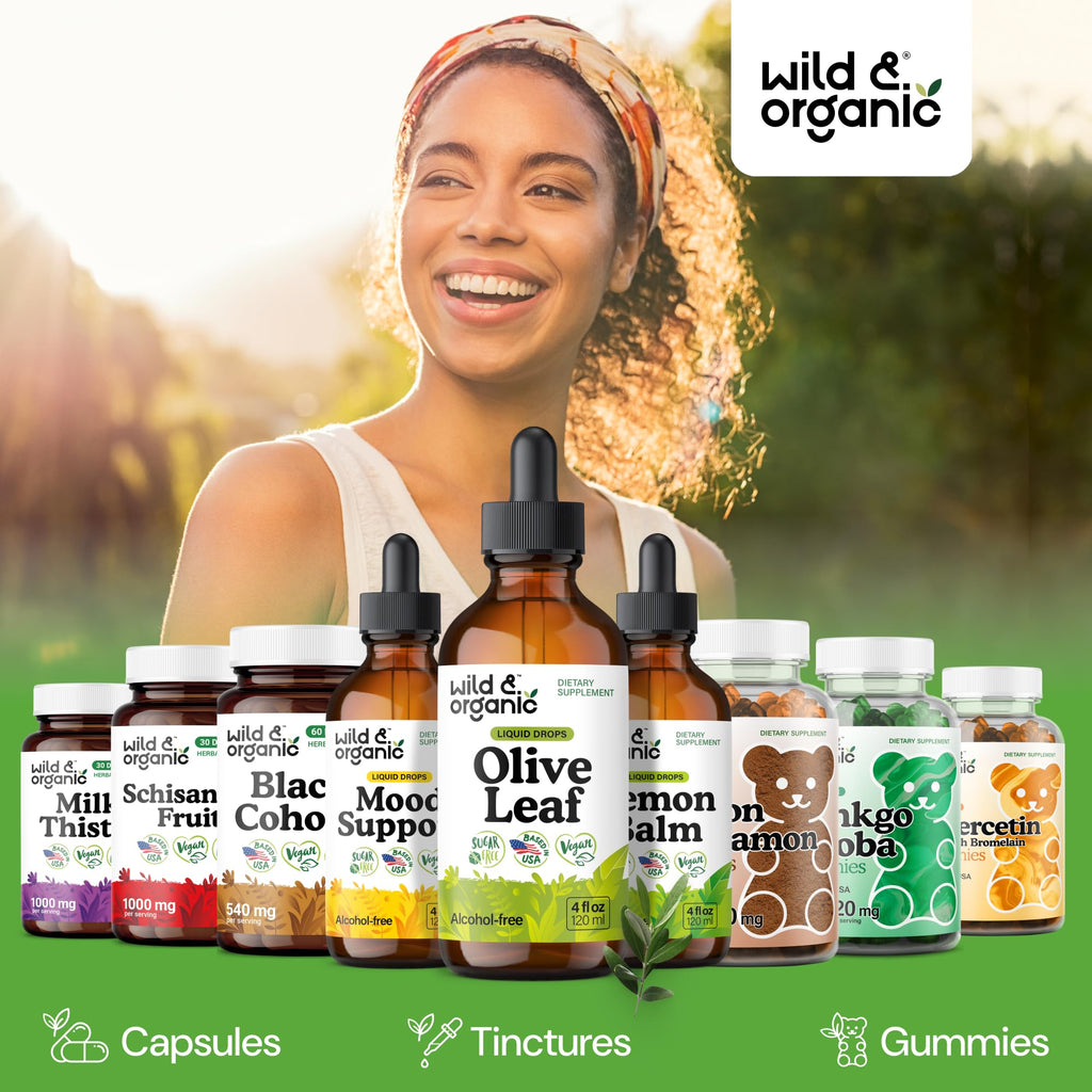 Olive Leaf Liquid Extract - Organic Olive Leaf Supplement for Immune Support - Vegan, Alcohol Free Tincture - 4 fl oz