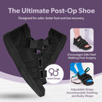 BraceAbility Post Op Shoe - Adjustable Orthopedic Medical Walking Boot for Broken Foot, Broken Toe, Stress Fracture and Injuries, Universal Cast Shoe for Men and Women After Foot Surgery (M - Female)
