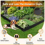 Corrugated Garden Edging,12"×20Ft Galvanized Steel Landscape Edging & Lawn Edging Border,Metal Garden Border for Flower Beds,Garden,Lawn,Raised Beds & Tree Surrounds(Black)