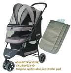 ROODO Pet Stroller Mat,Dog Stroller Cushion,Inner Pad for Exclusive Use,Original,Replaceable,Easy to Clean,Set of 3 pc(Gray)