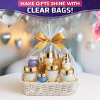 16x24 Shrink Wrap Bags for Gifts – 50 Pcs Clear Heat Shrink Wrap for Father’s Day Packaging, Works with Hair Dryer at Medium Temperature – Neat Storage for Clothing, Cosmetics, Boxes & Bulky Items