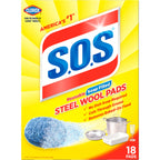 S.O.S. Steel Wool Soap Pads, 18 Count