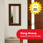 Command 20 Lb XL Heavyweight Picture Hanging Strips, Damage Free Hanging Picture Hangers, Heavy Duty Wall Hanging Strips for Living Spaces, 20 Black Adhesive Strip Pairs, PH217BLK-10NA