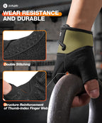 SIMARI Breathable Workout Gloves for Men & Women, Weight Lifting Gloves with Padded, Grip, Full Palm Protection, Gift for Gym Exercise, Cycling, Weightlifting Training, Fitness, Green, Size M