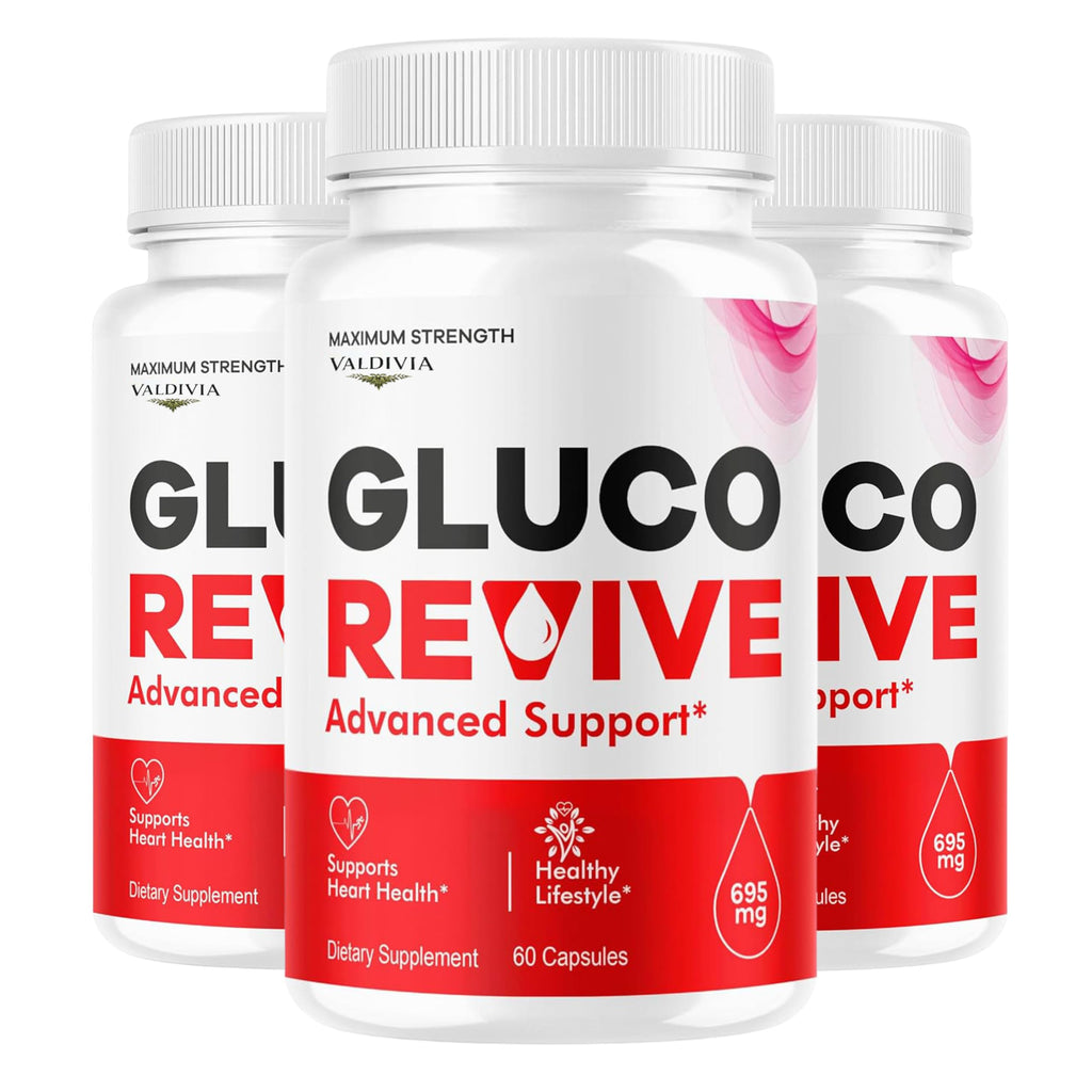 (3 Pack) Gluco Revive Capsules - Official GlucoRevive Advanced Formula Support Pills - Maximum Strength, Natural GlucoRevive Vitamins for Overall Health & Wellness Reviews, 180 Capsules for 3 Months