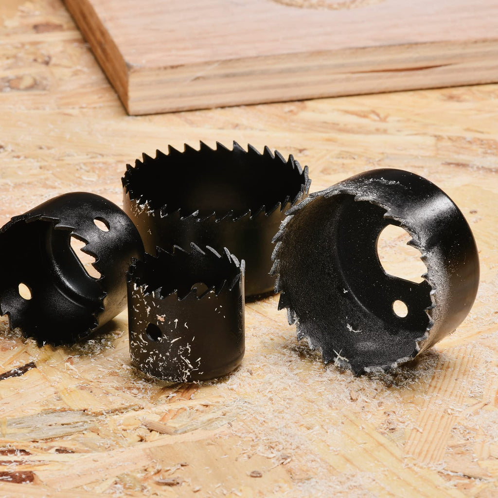 KATA Hole Saw Kit, 24PCS Hole Saw Set with 3/4"-6"(19-152mm) Multi-Size Saw Blades, Precision Hole Saw Drill Bit Kit with Mandrels & Solid Storage Case Cutting for Drywall, Soft Wood, PVC, Plastic
