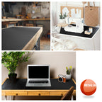 RESILIA Work Bench Mat - 23.5" X 71.5" X 0.06" Scratch-Resistant PVC Mats - Protect Your Workbench, Table, or Tool Station from Painting, Woodworking, Crafting, Building, & More, Black, Made in USA