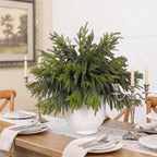 CCPanda 20 Pcs Christmas Artificial Norfolk Pine Branches 18" Real Touch