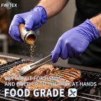 FINITEX Disposable Nitrile Exam Gloves 1000 PCS - 3.2mil Ice Blue Powder-free Latex-Free Examination Home Cleaning Food Gloves (L)