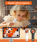 T TAKMLY Mini Pocket Digital Microscope, Macro Fixed Focus Magnifying Glass, Portable Handheld USB Digital Microscope 500x Magnification, 4X Zoom