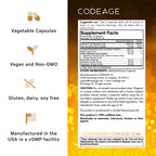 Codeage Liposomal Vitamin C 1500mg with Zinc, Elderberry, Citrus Bioflavonoids Grapefruit, Lemon, Orange Powder, Quercetin & Rose Hips Fruit – Vegan Supplement - Non-GMO, Vegan Pills - 2 Pack